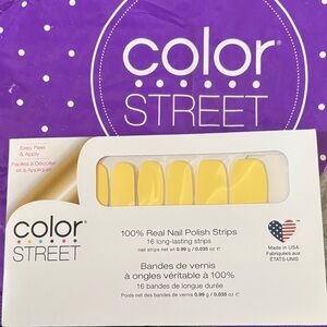 Color Street “Belgian Buttercup” nail polish strips